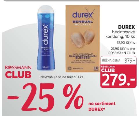 DUREX bezlatexové kondomy, 10 ks