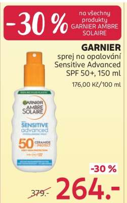 GARNIER sprej na opalování Sensitive Advanced SPF 50+, 150 ml
