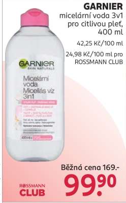 GARNIER micelární voda 3v1 pro citlivou pleť, 400 ml