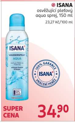 ISANA osvěžující pleťový aqua sprej, 150 ml