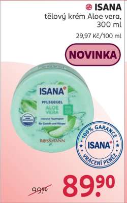 ISANA tělový krém Aloe vera, 300 ml