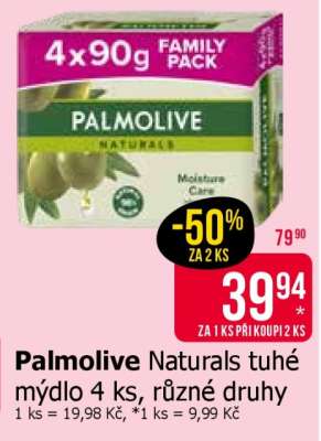 Palmolive Naturals tuhé mýdlo 4 ks, různé druhy