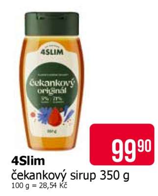 4Slim Čekankový sirup 350 g