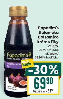 Papadim’s Kalamata balsamico krém s fíky