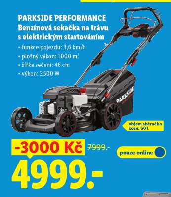 PARKSIDE PERFORMANCE Benzínová sekačka na trávu s elektrickým startováním