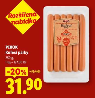 PIKOK Kuřecí párky