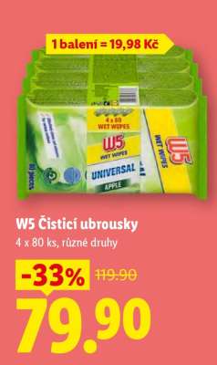 W5 Čisticí ubrousky