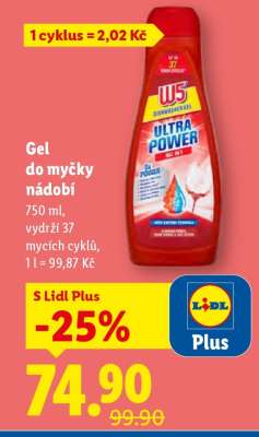 W5 Ultra Power Gel do myčky nádobí