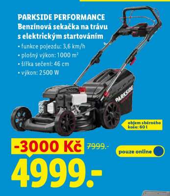 PARKSIDE PERFORMANCE Benzínová sekačka na trávu s elektrickým startováním