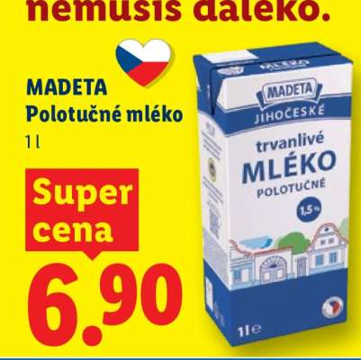 MADETA POLOTUČNÉ MLÉKO
