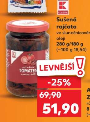 Sušená rajčata ve slunečnicovém oleji