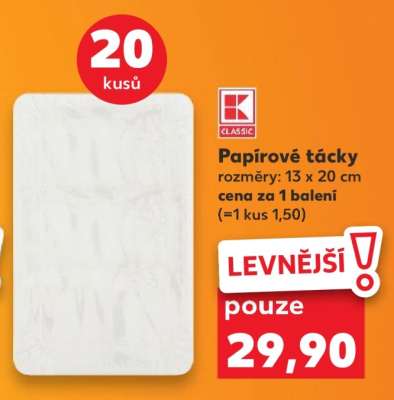 PAPÍROVÉ TÁCKY*