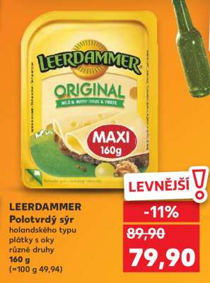 LEERDAMMER Polotvrdý sýr