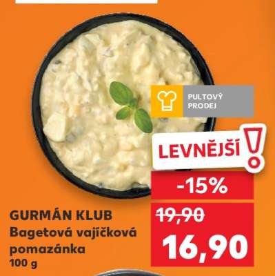 GURMÁN KLUB Bagetová vaječková pomazánka 100 g