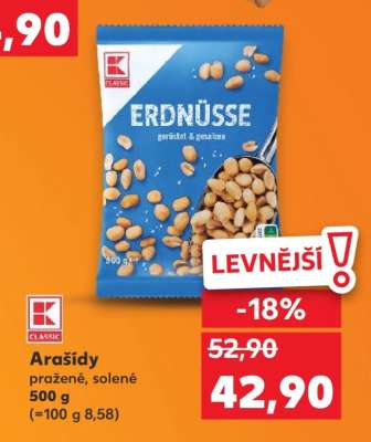 Arašídy pražené solené