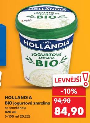 HOLLANDIA BIO Jogurtová zmrzlina