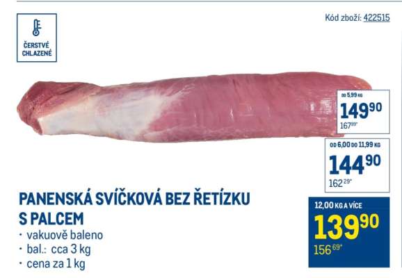 Panenská svíčková bez řetízku s palcem