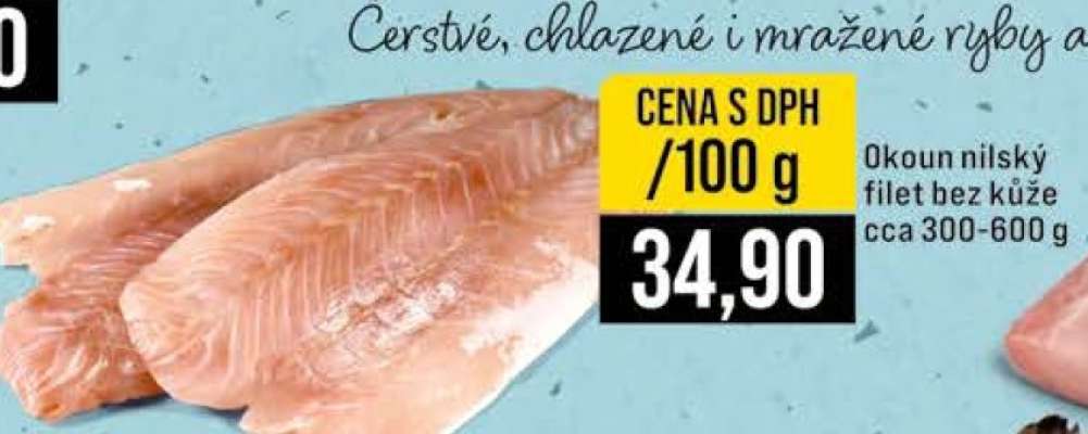 Okoun nilský filet bez kůže