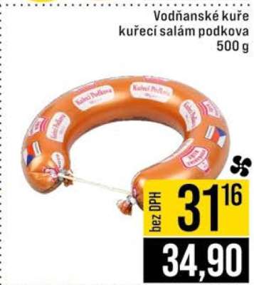 Vodňanské kuře kuřecí salám podkova
