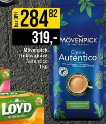 Mövenpick zrnková káva Autentico 1kg