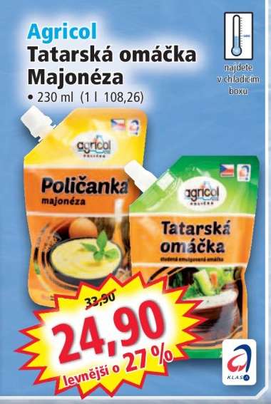 Agricol Tatarská omáčka, Majonéza