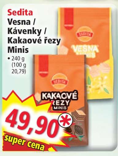 Sedita Vesna / Kávenky / Kakaové řezy Minis