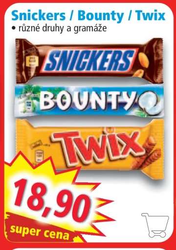 Snickers Bounty Twix