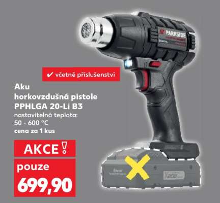 Aku horkovzdušná pistole PPHLGA 20-Li B3