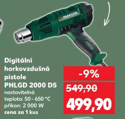 Digitální horkovzdušná pistole PHLGD 2000 D5