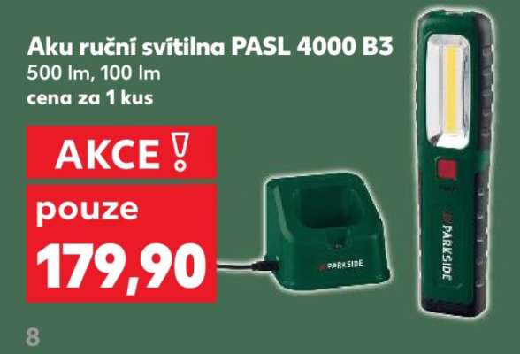 Aku ruční svítilna PASL 4000 B3
