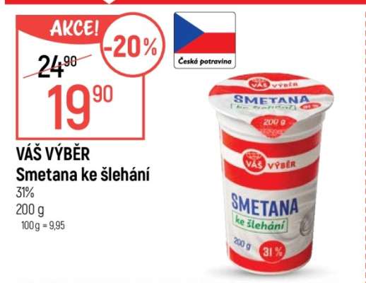 Váš výběr Smetana ke šlehání