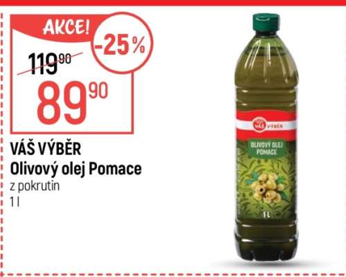 VÁŠ VÝBĚR Olivový olej Pomace