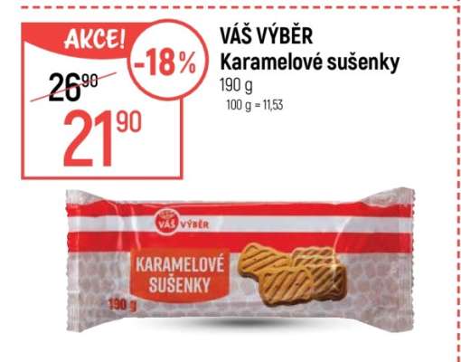 VÁŠ VÝBĚR Karamelové sušenky