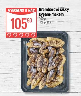 Bramborové šišky sypané mákem