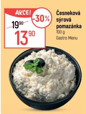 Česneková sýrová pomazánka