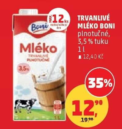 TRVANLIVÉ MLÉKO BONI