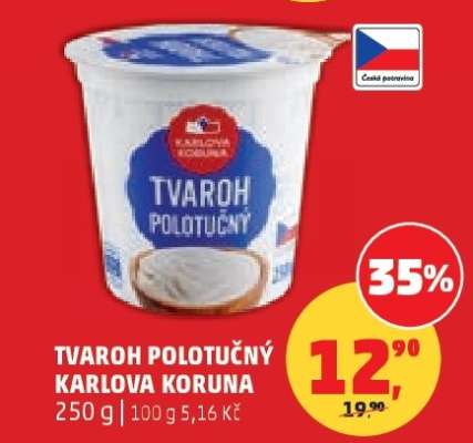 TVAROH POLOTUČNÝ KARLOVA KORUNA