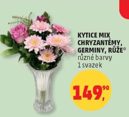 Kytice Mix Chryzantémy, Germiny, Růže