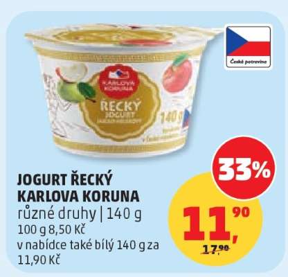 Jogurt řecký Karlova Koruna
