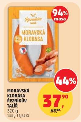 MORAVSKÁ KLOBÁSA ŘEZNÍKŮV TALÍŘ