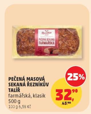 Pečená masová sekaná Řezníkův talíř