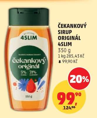 ČEKANKOVÝ SIRUP ORIGINÁL 4SLIM*