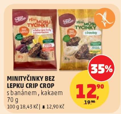 MINITYČINKY BEZ LEPKU CRIP CROP
