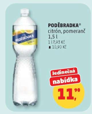 PODĚBRADKA citrón, pomeranč 1,5 l