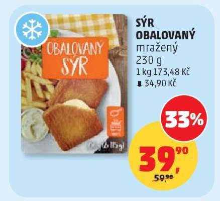 Sýr obalovaný mražený