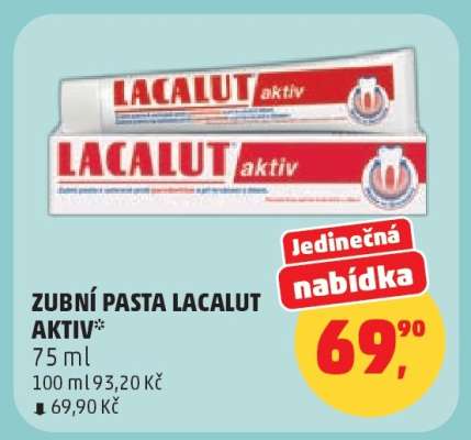 ZUBNÍ PASTA LACALUT AKTIV