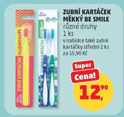 ZUBNÍ KARTÁČEK MĚKKÝ BE SMILE
