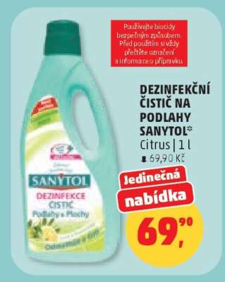 DEZINFEKČNÍ ČISTIČ NA PODLAHY SANYTOL*