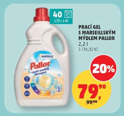 Prací gel s marseillským mýdlem Pallor