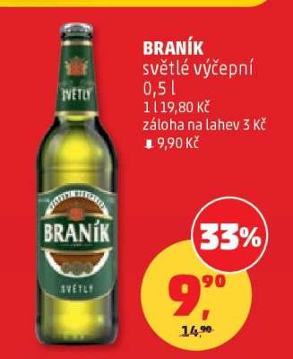BRANÍK světlé výčepní 0,5 l